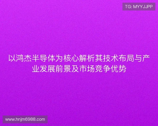以鸿杰半导体为核心解析其技术布局与产业发展前景及市场竞争优势